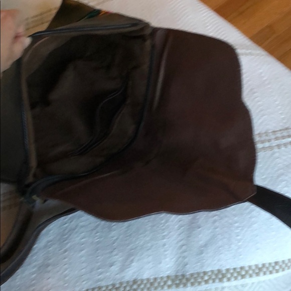 Black Leather and Embroidered Crossbody Bag - Picture 3 of 8